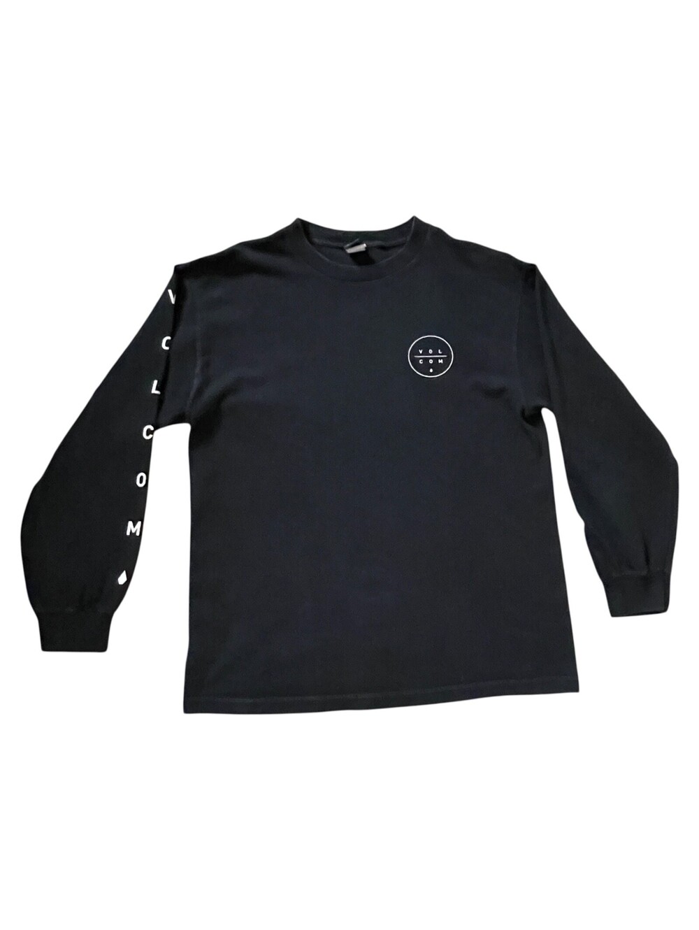 Volcom Black Long Sleeve T-Shirt Men's Medium Logo Graphic
